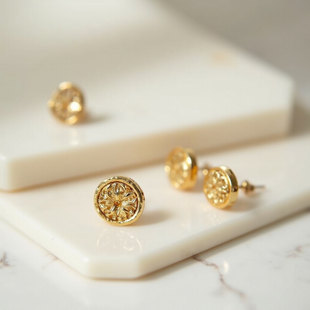 Boucles d'Oreilles en Or Dépareillées : Élégance Unique