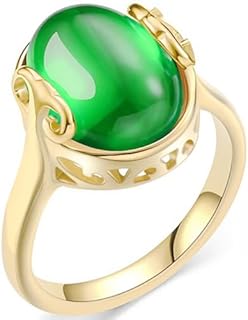 Jude Jewelers Stainless Steel Imitation Emerald Jade Oval Shaped Wedding Statement Promise Anniversary Ring