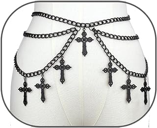 Stunning Black Stainless Steel Body Chain with Layered Tassel Design for Women, Perfect for Beach Parties and Casual Events