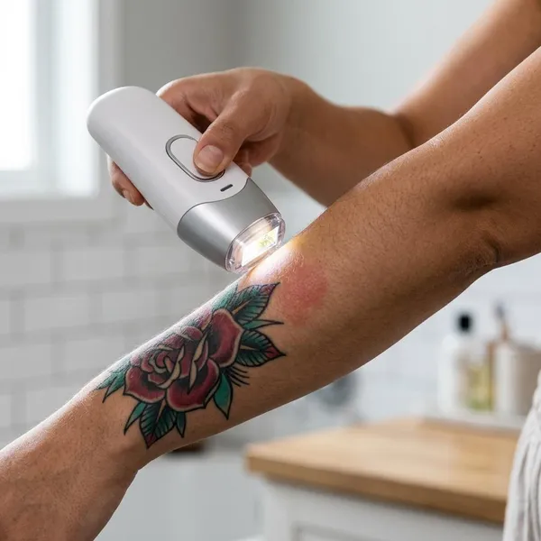 Can at-home laser hair removal damage a tattoo?