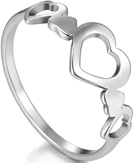 Jude Jewelers Stainless Steel Open Heart Karma Style Wedding Engagement Statement Promise Anniversary Ring