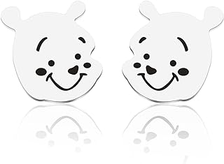 Cartoon Inspired Pooh Bear Gift Pooh Bear Accessories Stud Earrings Bear Lovers Gift Cartoon Movie Fans Gifts