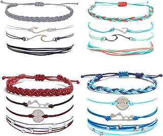 String Bracelets for Teen Girl Gifts Trendy Stuff Summer Outfits for Women Wave Bracelets Waterproof Surfer Ankle Bracelets Adjustable Handmade Braided Bracelets Friendship Bracelets for Birthday Gifts