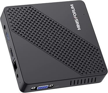 MINIS FORUM Mini PC mit Intel Celeron N4020 Prozessor und UHD Graphics 600, 64 GB eMMC und Dualband-WLAN, ideal für Home-Entertainment und Büroarbeit