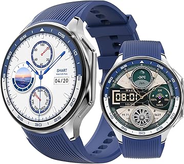 JUSUTEKのスマートウォッチは録音機能と通話機能付きで、1.43インチAMOLEDディスプレイ、IP68防水仕様です。プレゼントにも最適。