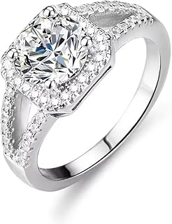 2CT Moissanite Sterling Silver/White Solid Gold Men's Wedding Ring; Durable, Elegant Father's Day/ Special Occasion Ring Gift for Dad, Grandpa, Boy, Him