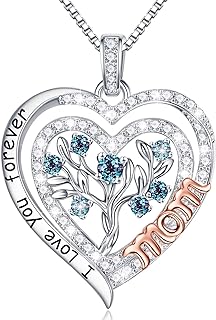Memorjew Sterling Silver Tree of Life Pendant Necklace - Mothers Day and Birthday Jewelry with Cable Chain and Spring Ring Clasp, Adorned with Created Alexandrite Birthstone - A Perfect Gift for Mom