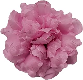 Handmade Camellia Flower Brooch and Hair Clip by M&S Schmalberg – Crafted in New York from Poly China Silk – Pink Floral Design – Ideal for Weddings or Elegant Attire