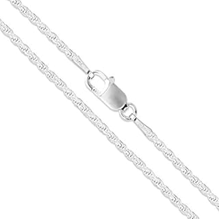 Sterling Silver Diamond-Cut Rope Chain 1.1mm 1.5mm 1.7mm 2mm 2.5mm Solid 925 Italy New Necklace