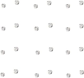 12pc Magnetic Crystal Stud Earrings with Stainless Steel Chain for Both Men & Women, Non-Piercing Cubic Zirconia Tragus Nose Ring - White 3mm, Versatile and Secure Stud Design