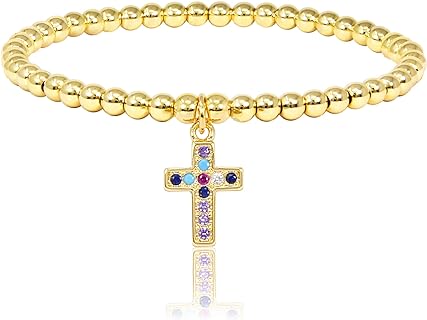 Bracelets for Women Gold Silver Stainless Steel 4mm Bead Ball Stretchable Elastic Bracelet