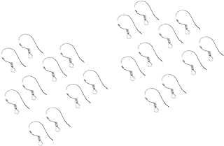 SEWACC 20 Pcs Fish Hooks Sterling Earring Hooks 925 Sterling Silver Earrings Hoop Earrings for Women Sterling