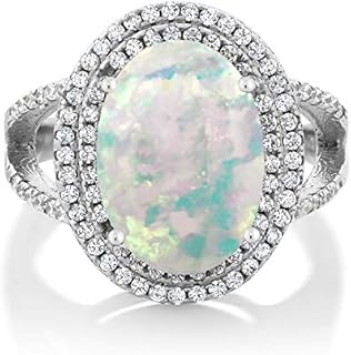 Aquamarine Engagement Ring with Lemon Quartz for Women, Oval Shape| Sterling Silver Women's Wedding Anniversary Promise Ring | Available in Sizes 5, 6, 7, 8, 9