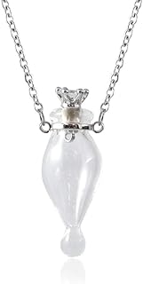 1PC Clear Tear Drop Vial Essential Oil Pendant Murano Glass Perfume Necklaces Blood vial bottle necklace for women