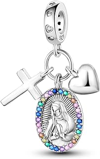 Hapour 925 Sterling silver charms Mom Dangle Charm for Charm Bracelet Heart Love Charm Beads Gift for Women Mother Grandmother Mother's Day Gift