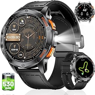 Garmin Montre Triathlon avec GPS et Lampe Torche LED, Écran 1,43, Fonction Suivi Santé, 10ATM, Batterie 530mAh, Idéale pour Hommes Sportifs