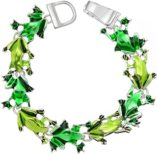 PammyJ Green Frogs Charm Bracelet