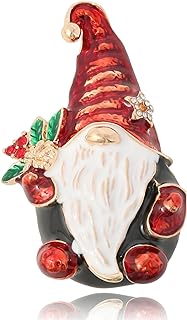 Santa Claus Christmas Shape Brooch Pins for Women Girls Gift