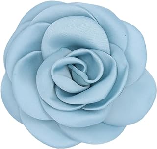 Large Camellia Brooch Pin for Women Satin Fabric Flower Brooch Lapel Pins Elegant Silk Camellia Flower Oversized Brooch Wedding Party Dance Dress Clothes Accessories Valentine's Day Christmas Birthday Gifts