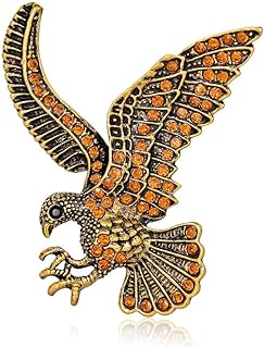 Pin-Clasp Rhinestone Eagle Brooch for Men and Women - All-Occasion, High-quality Enamel over Durable Alloy, Perfect Gift, Free-Shaped/Designed