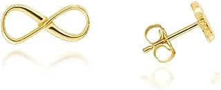 Yellow Gold Infinity Stud Earrings