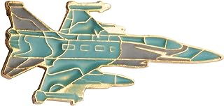 Knighthood Brooch Pin Turquoise Fighter Jet Aircraft Lapel Pin Badge Coat Suit Jacket Wedding Gift Party Shirt Collar Lapel Pin Accessories for Men Women