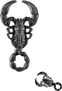 Scorpion Brooch in Brass or Black Oxidized Silver with Pin Clasp, Unique Symbolic Jewelry for Men, Women, and Scorpio Enthusiasts, Shawl Pin/Halloween Dress Clip