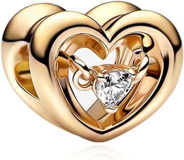 Annmors Jewelry Birthday Charms for Woman-925 Sterling Silver Dangle Pendant Bead with Cubic Zirconia,Girl Jewelry Beads DIY Gifts for Women Bracelet & Necklace