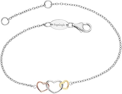 Engelsrufer Armband mit Herz-Anhänger und verstellbarer Länge: Eleganz in Silber, Gold und Roségold, rhodiniert und langlebig. Ideal als Geschenk für Damen