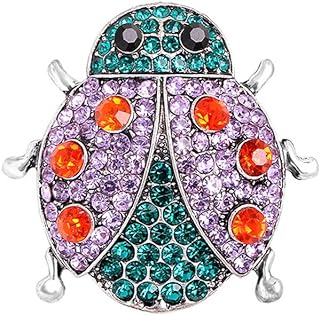 Cute Ladybug Beetle Brooch Pin for Women Teen Girls Vintage Exquisite Crystal Rhinestone Animal Lapel Pins Dance Party Jewelry Dress Suit Clothes Accessorie Gifts for Daughter Her Wife