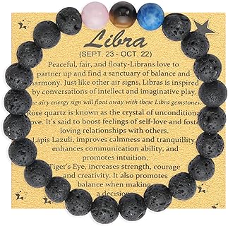 Spiritual Crystal Beads Zodiac Bracelet for Women Horoscope Jewelry Birthday Gift