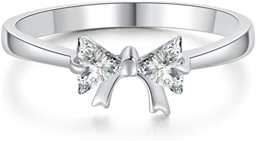 Size 5 Classic Bow Tie Knot Stainless Steel Wedding & Anniversary Ring - Durable and Eco-Friendly