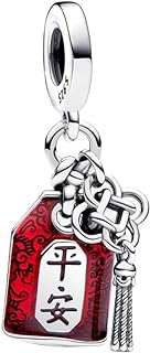 Bellestory Lucky Amulet Charm Sterling Silver Enamel Good Fortune New Year Bead for Women European Bracelet Necklace