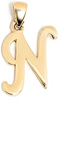 Chic 14K Yellow Gold Initial Pendant Necklace by GELIN | Personalized Alphabet Letter Charms, A-Z