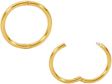 365 SLEEPERS Sterling Silver Unisex Hinged Hoop Nose Helix Tragus Lip Ring Sleeper Earrings - Hand Made In Australia - Nickel Free Hypoallergenic - 8mm - 10mm - 12mm