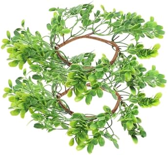 2pcs Candle Ring Farmhouse Candle Wreaths Boxwood Wreaths Spring Candle Wreaths Greenery Candle Wreath Artificial Garland Ornament Party Decor Silk Cloth Wedding Pillar