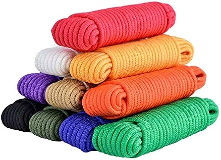 Durable Multi-Color Braided Paracord Bracelet Material with Yimaa Brand for Outdoor Enthusiasts and DIY Projects – Polyester/Nylon 10-Pack Twisted Design Rope
