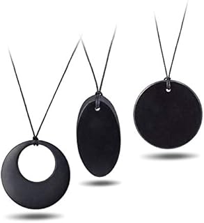 Heka Naturals Shungite Crystal Necklace Pendants Set | Healing Crystals & Chakra Necklace - Gemstone Jewelry for Men & Women - Spiritual and Joyous Gifts
