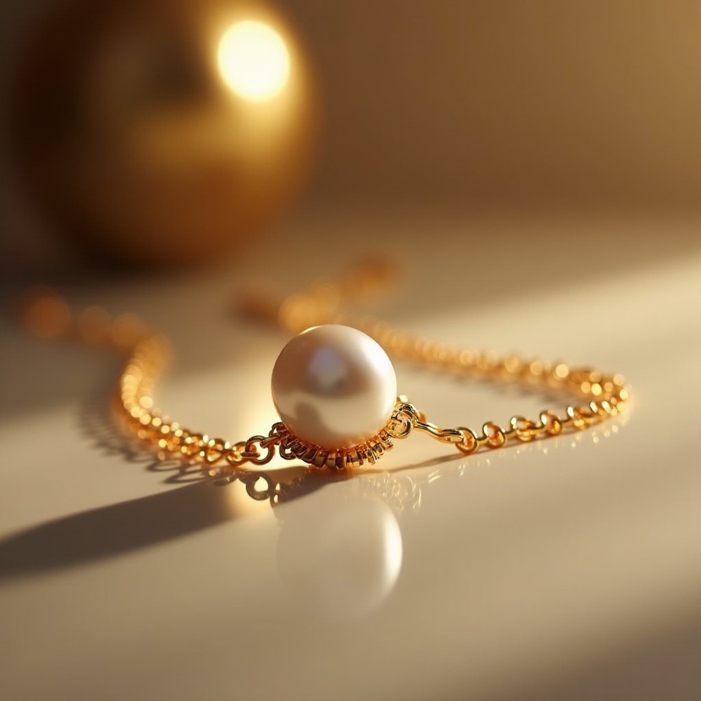 goldene kette mit perle