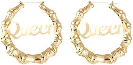 Bamboo Earrings for Women 90s 80s Large Bamboo Joint Hoop Earrings Big Circle Earrings Studs Punk Party Hip-Hop Fashion Jewelry