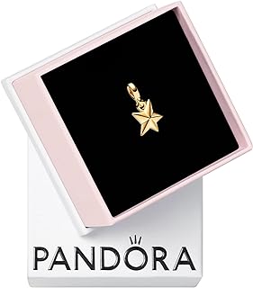 Pandora Faceted Star Mini Dangle Bracelet Charm Me Bracelets - Stunning Women's Jewelry - Gift for Women in Your Life - Made Shine & Black Enamel