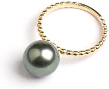 Grey Pearl Rings Twisted Ring for Women Sterling Silver Gold Plated Individuality Cool Rings Anniversary Engagement Rings for Women Simple Style Vintage ring