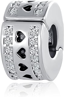 QeenseKc Irish Celtic Kont Flower Clip Lock Spacers Stopper Charm for Pandora Bracelet