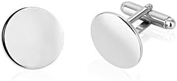 MASSETE Sterling Silver Cufflinks for Men Personalized with Engraved Initials or Name Gift for Men - Made in Italy