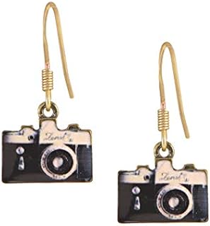 French Wire Clasp Blue Butterfly Dangle Earrings with Gold-Plated Base for Women - Whimsical Charm Design