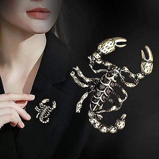 Scorpion Enamel Pin Black Gold Scorpion Insect Brooch Personality Corsage Bouquet Lapel Pin Scarf Shawl Decoration Accessories for Women Men