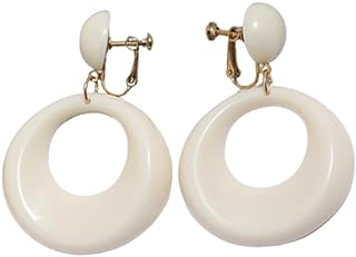 70s 80s Earrings For Women 90s Round White Acrylic Neon Dainty Earrings For Women Trendy Plastic Cute Jewelry