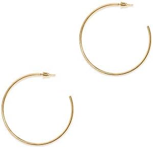 Gold Hoop Earrings for Women - Plated Gold 20mm/30mm/40mm/60mm Lightweight Thin Hoop Earrings