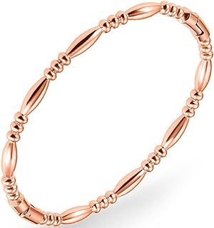Jude Jewelers Stainless Steel Bangle Bracelet - Cubic Zirconia Adorned with Water Drop Bead and Box Chain Design