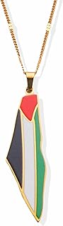 Palestine Necklace Palestine Map Necklace for Women Bring Them Home Now Necklace Ceasefire Now Palestine Scarf Necklace Palestine Pendant Necklace Palestine Gifts for Women Men
